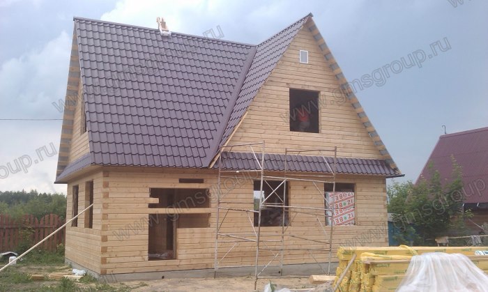 Пример строительства дачного дома из профилированного бруса